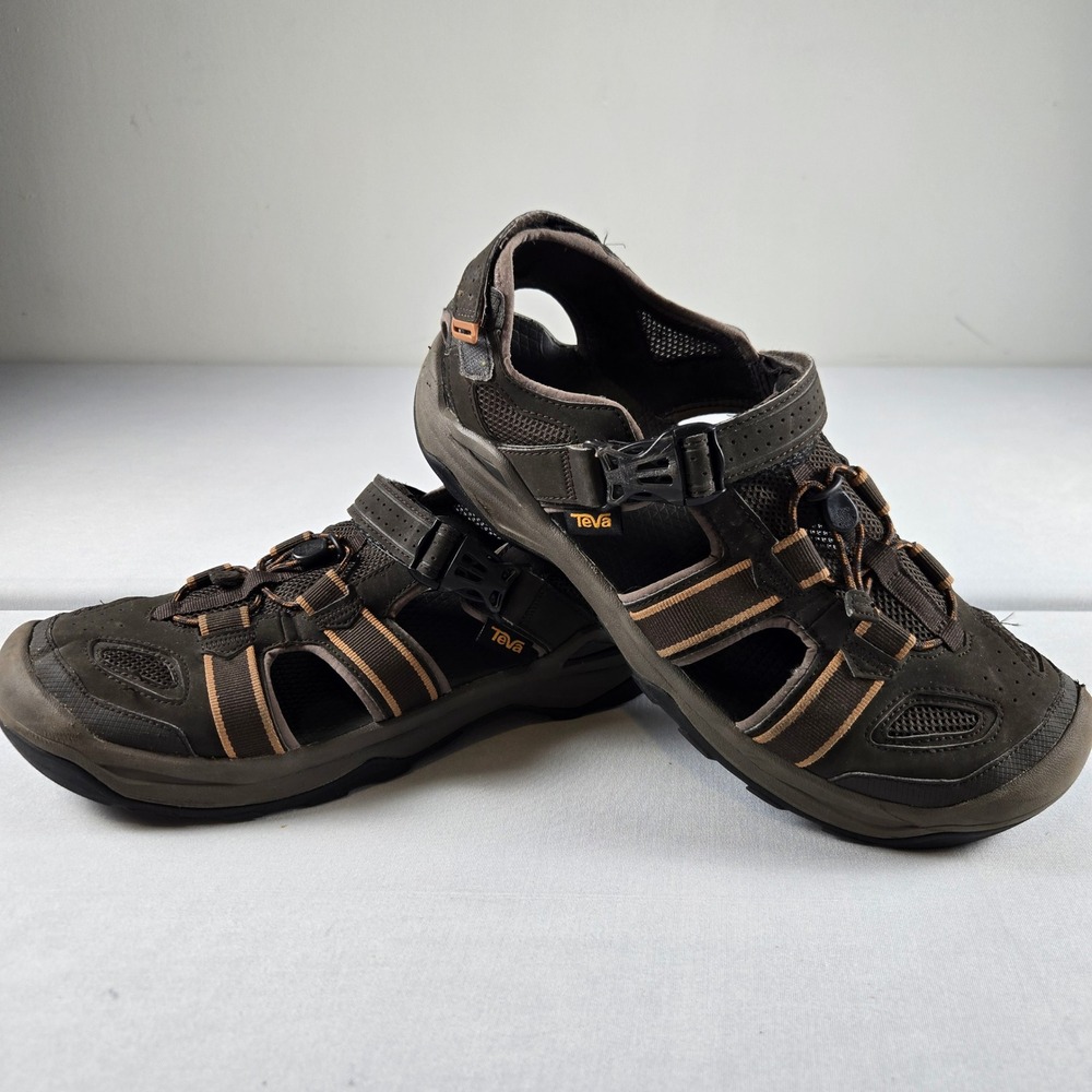 Teva Omnium Hiking Sandals Mens Size 13 Brown Closed Toe Shoes Sport Utility